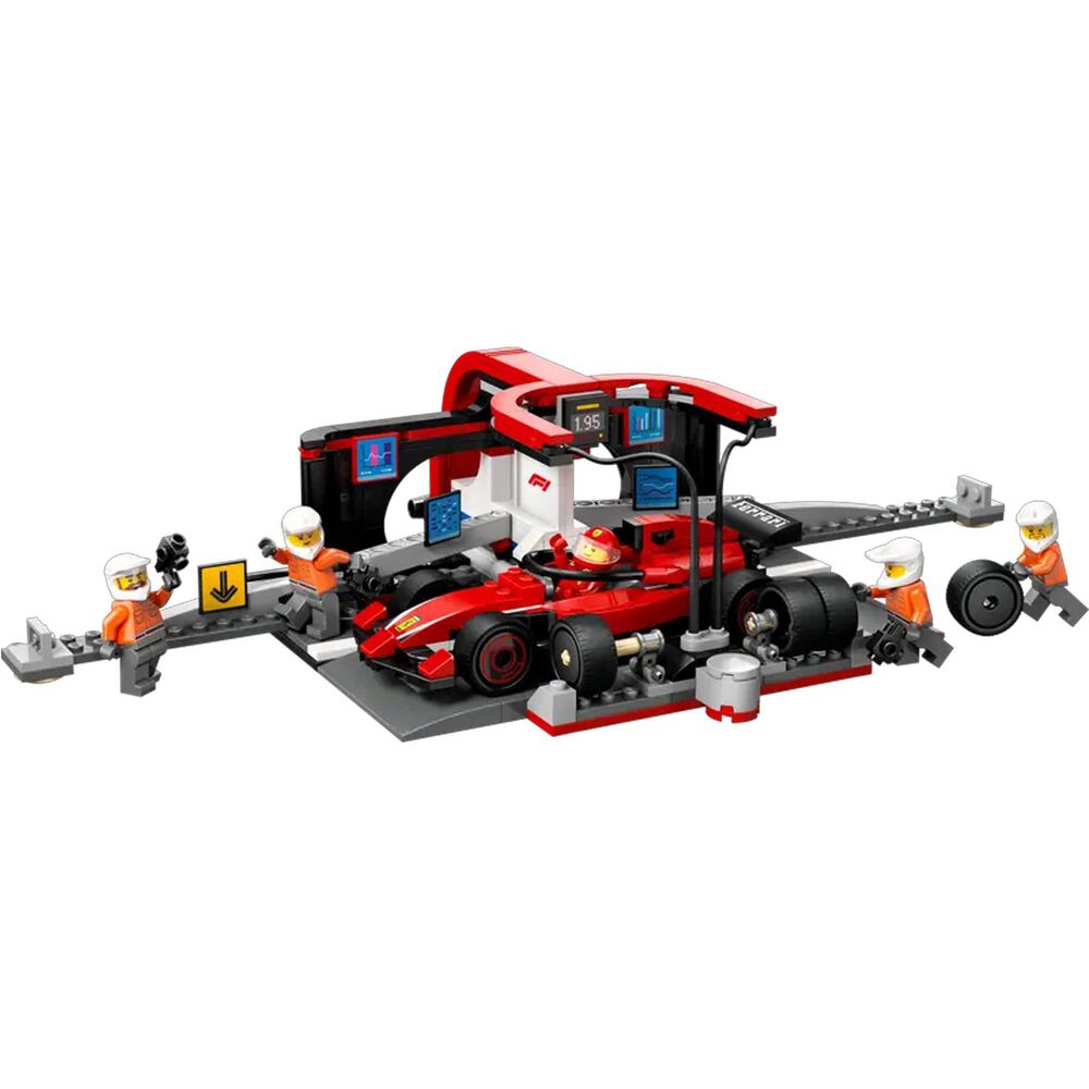 LEGO City F1 Pit Stop &amp; Pit Crew with Ferrari Car, , large