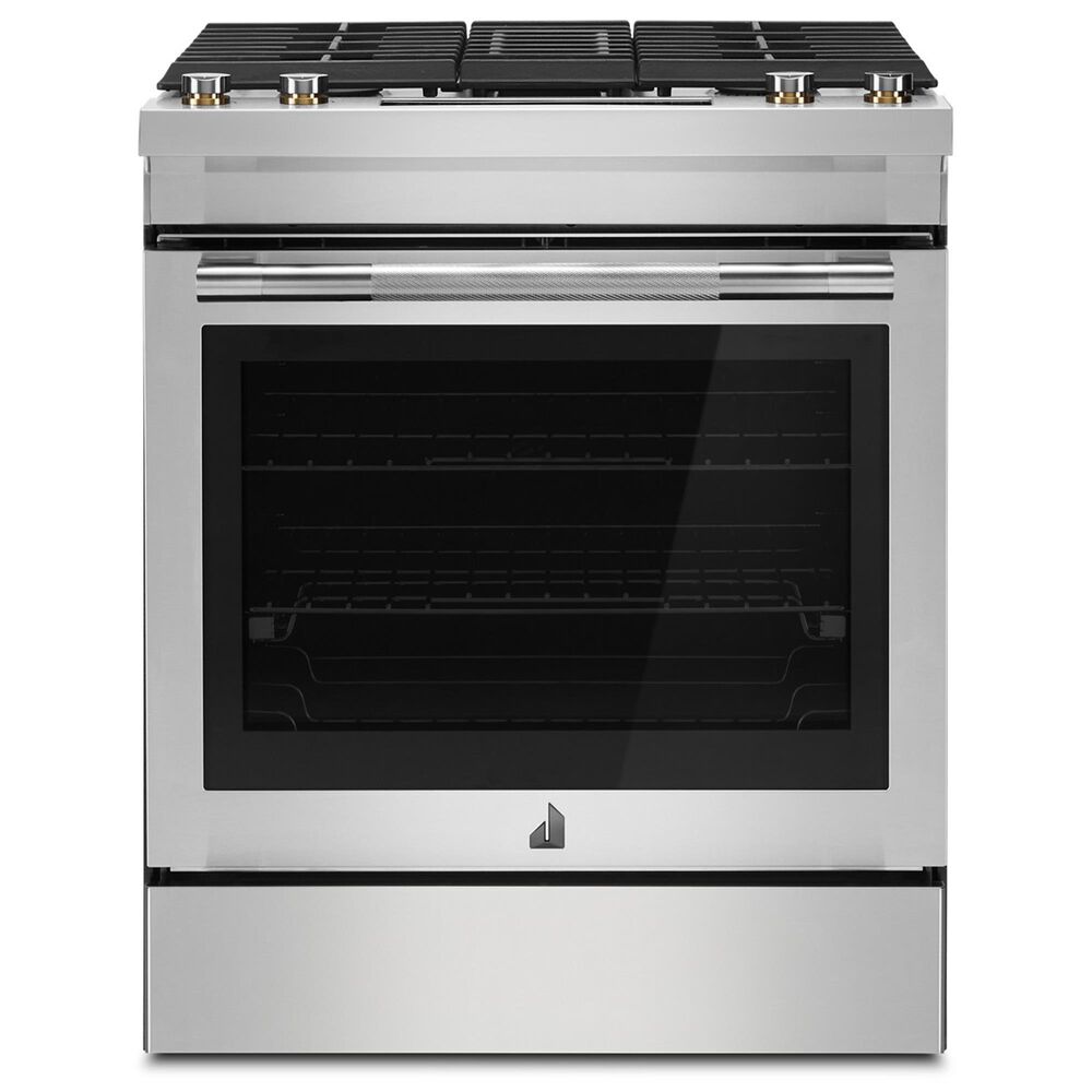 JennAir 6.2 Cu. Ft. Slide-In Dual Fuel Downdraft Range in Stainless Steel and Black, , large