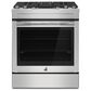 JennAir 6.2 Cu. Ft. Slide-In Dual Fuel Downdraft Range in Stainless Steel and Black, , large