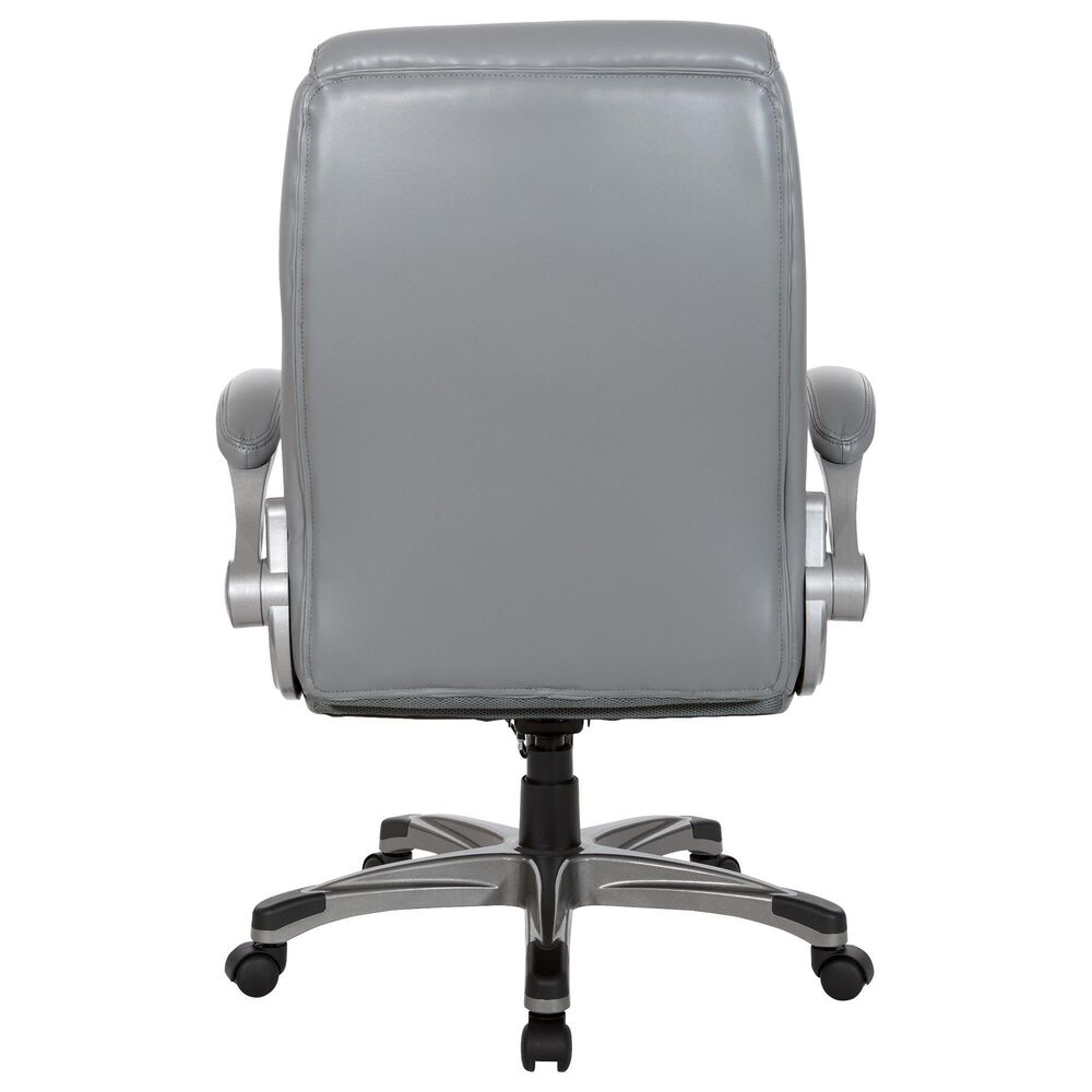 Valor Living Executive Chair with Grey Upholstery in Titanium, , large