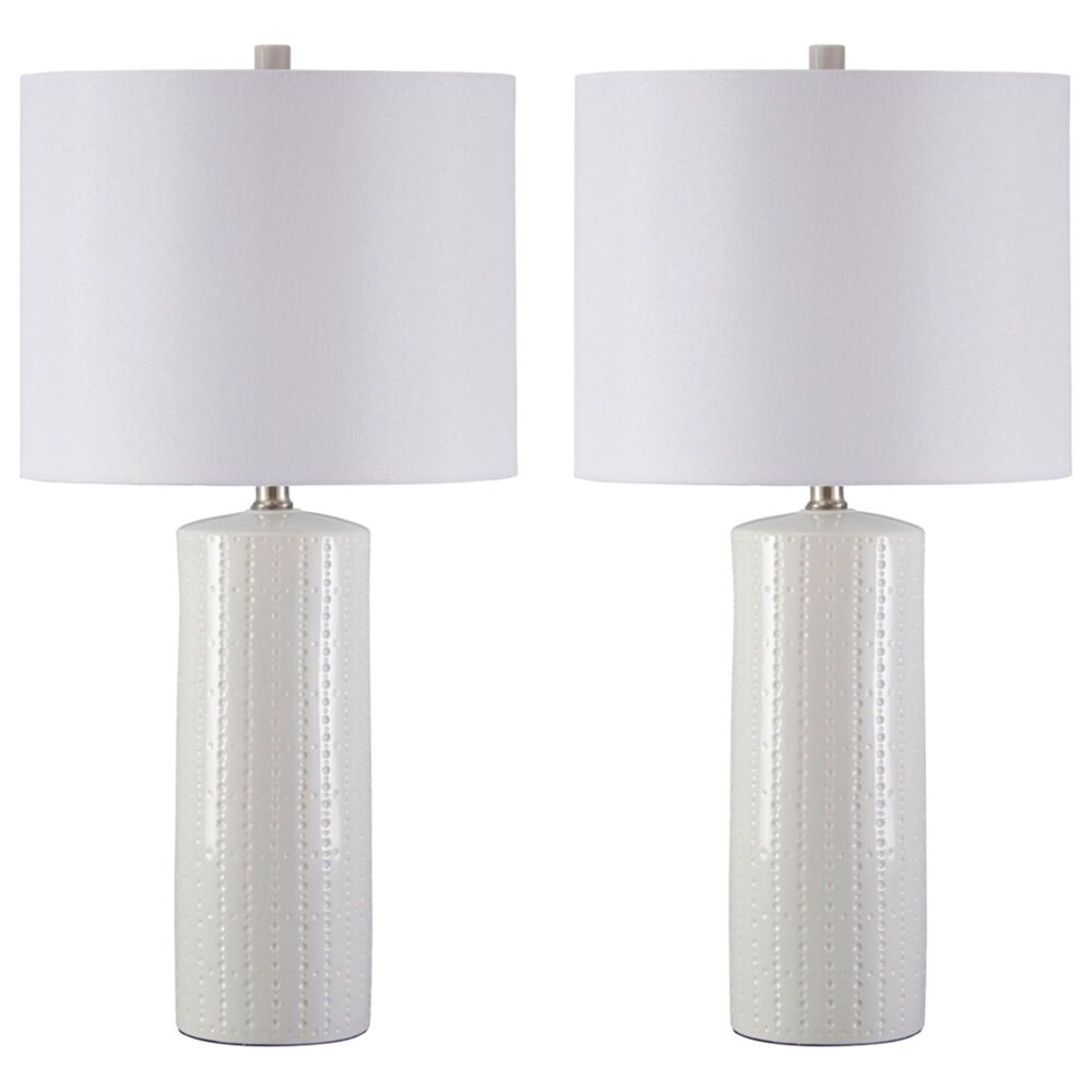 Ashley Steuben Ceramic Table Lamp in White (Set of 2), , large