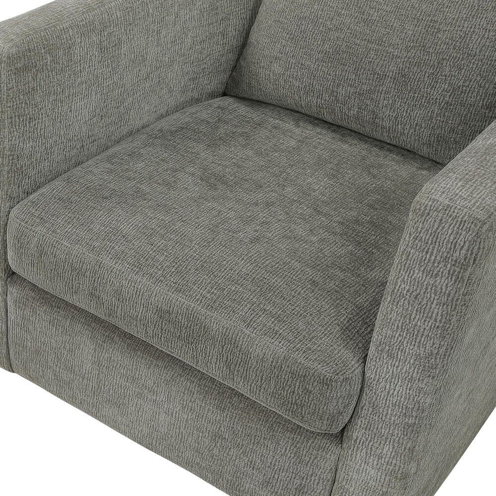 Hearth and Haven Sutton Swivel Chair in Gray, , large