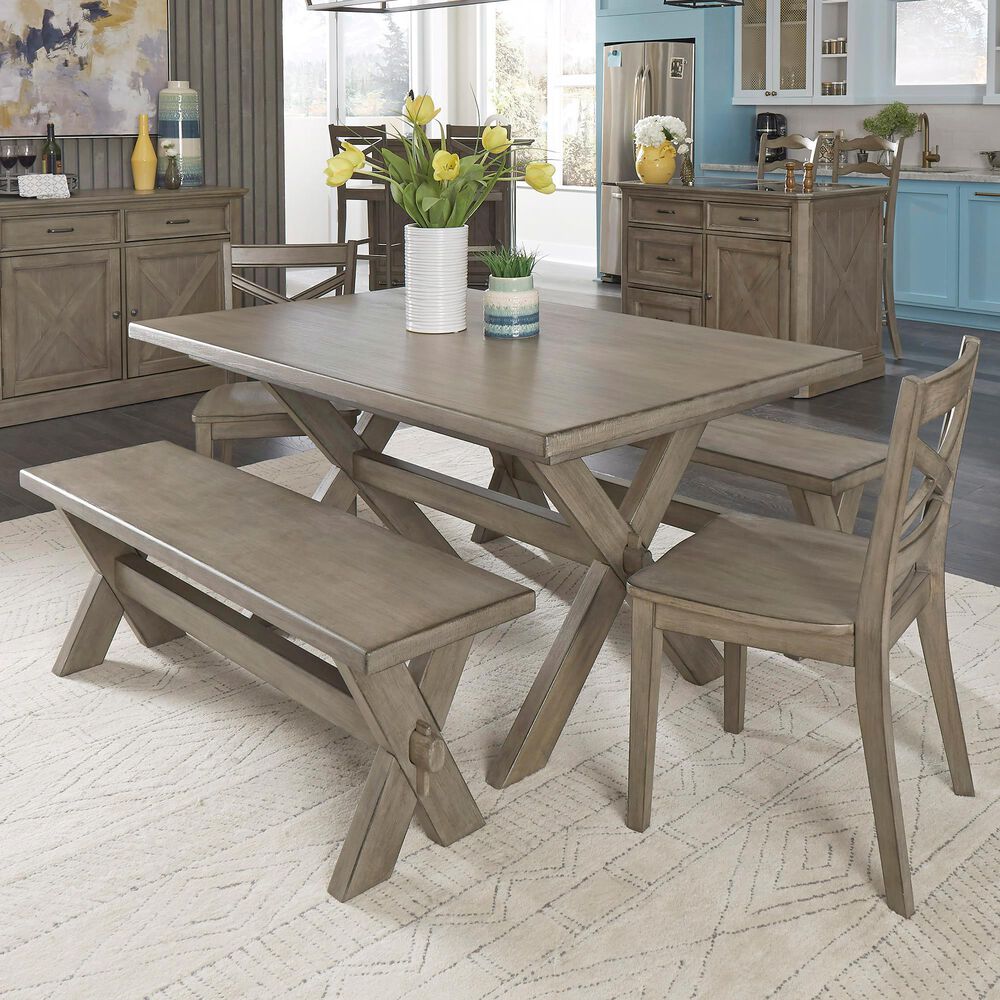 Homestyles Mountain Lodge 5-Piece Dining Set in Gray, , large
