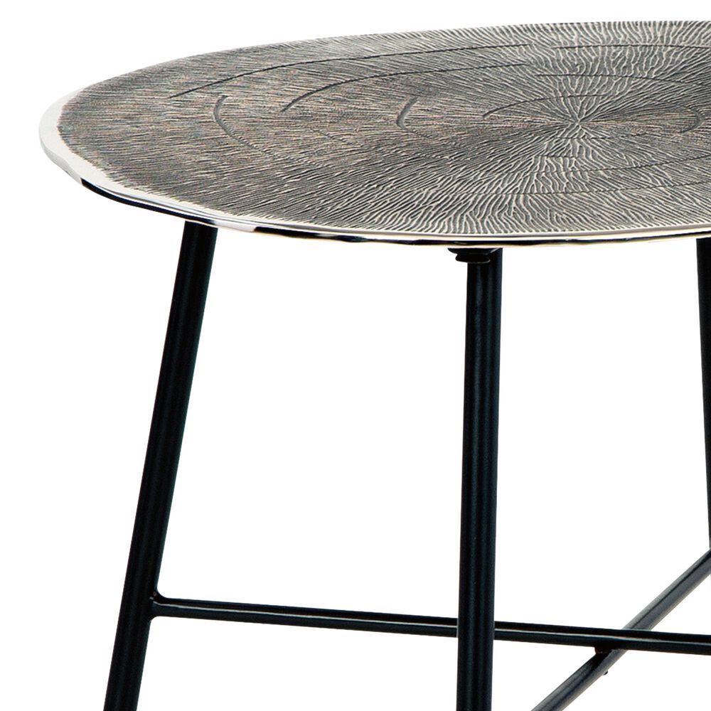 Ashley Laverford End Table in Chrome and Black, , large