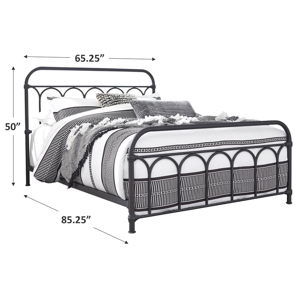 Ashley Nashburg Queen Slat Metal Bed in Black, , large