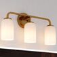 Vaxcel Shelby 3-Light Bathroom Vanity in Natural Brass, , large