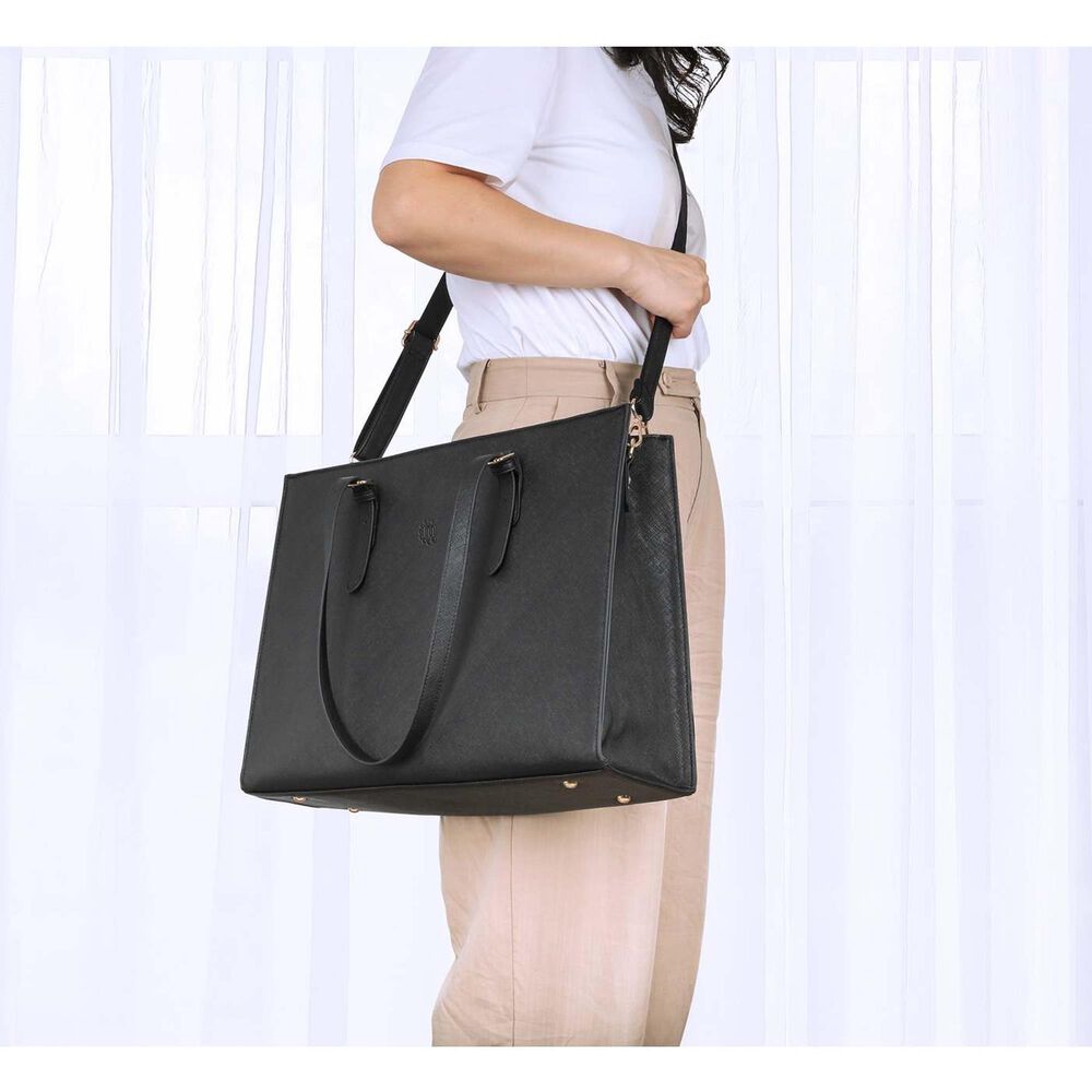 Manhattan 15.6&quot; Venice Laptop Tote Bag for Women in Black, , large