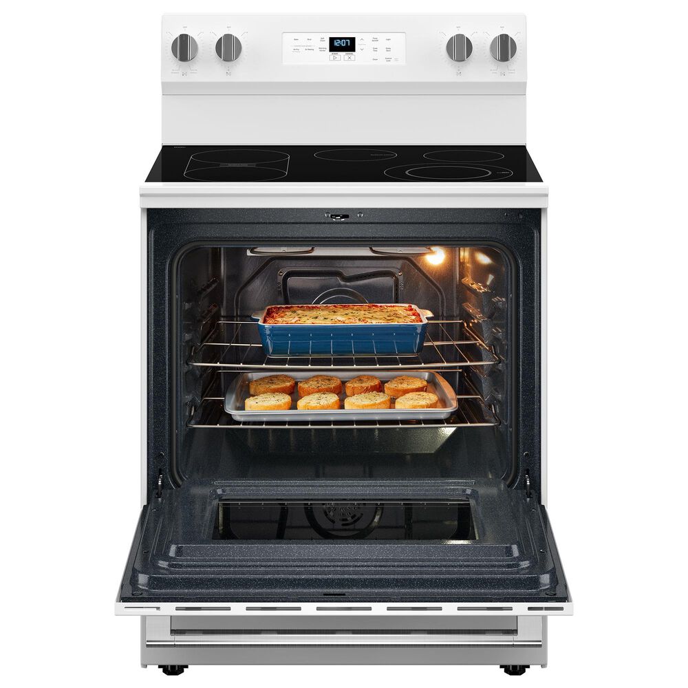 Maytag 5.3 Cu. Ft. Freestanding Electric Range with No Preheat Air Fry and Air Baking in White, , large