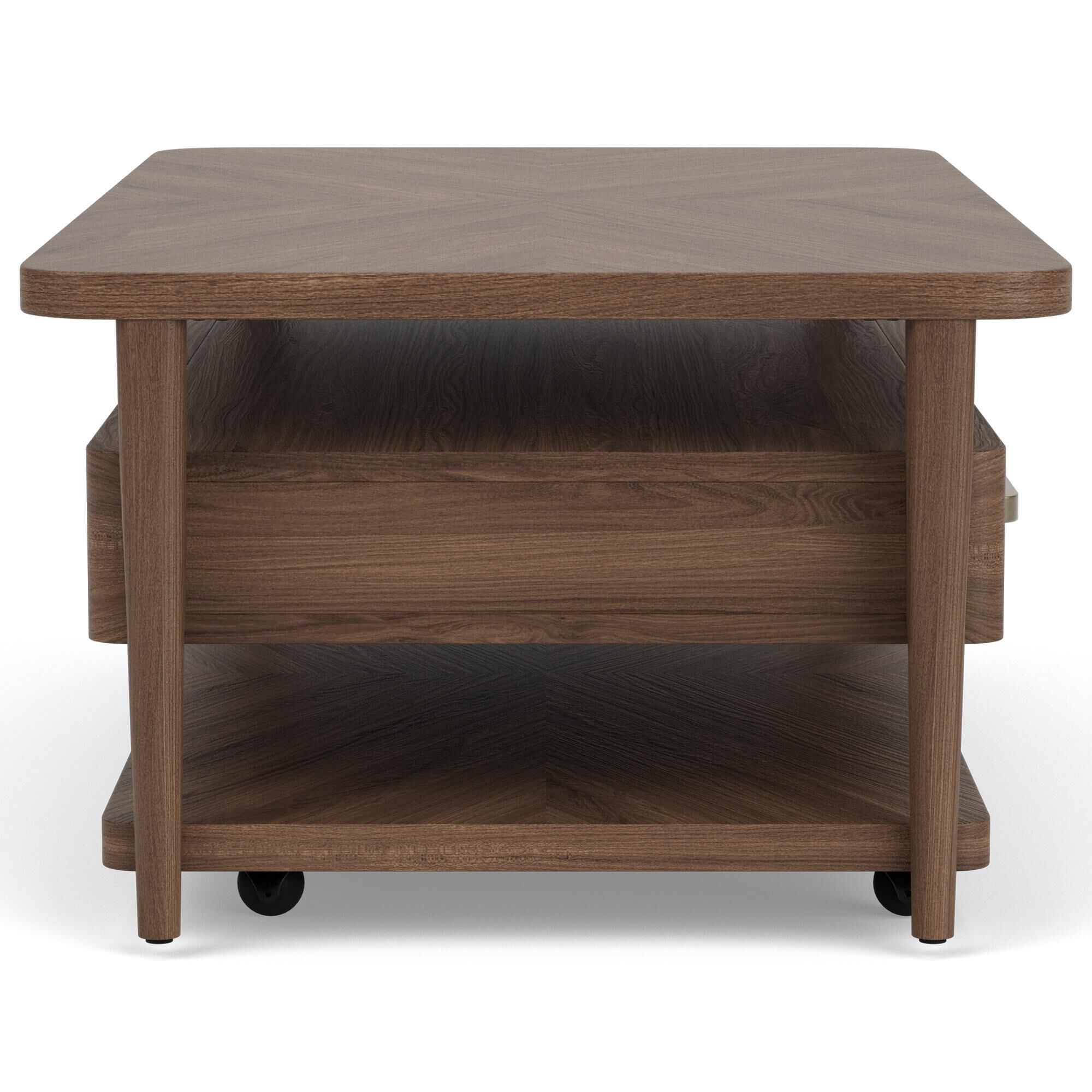 Riverside Furniture Delia 2-Drawer Cocktail Table in Nouveau Walnut