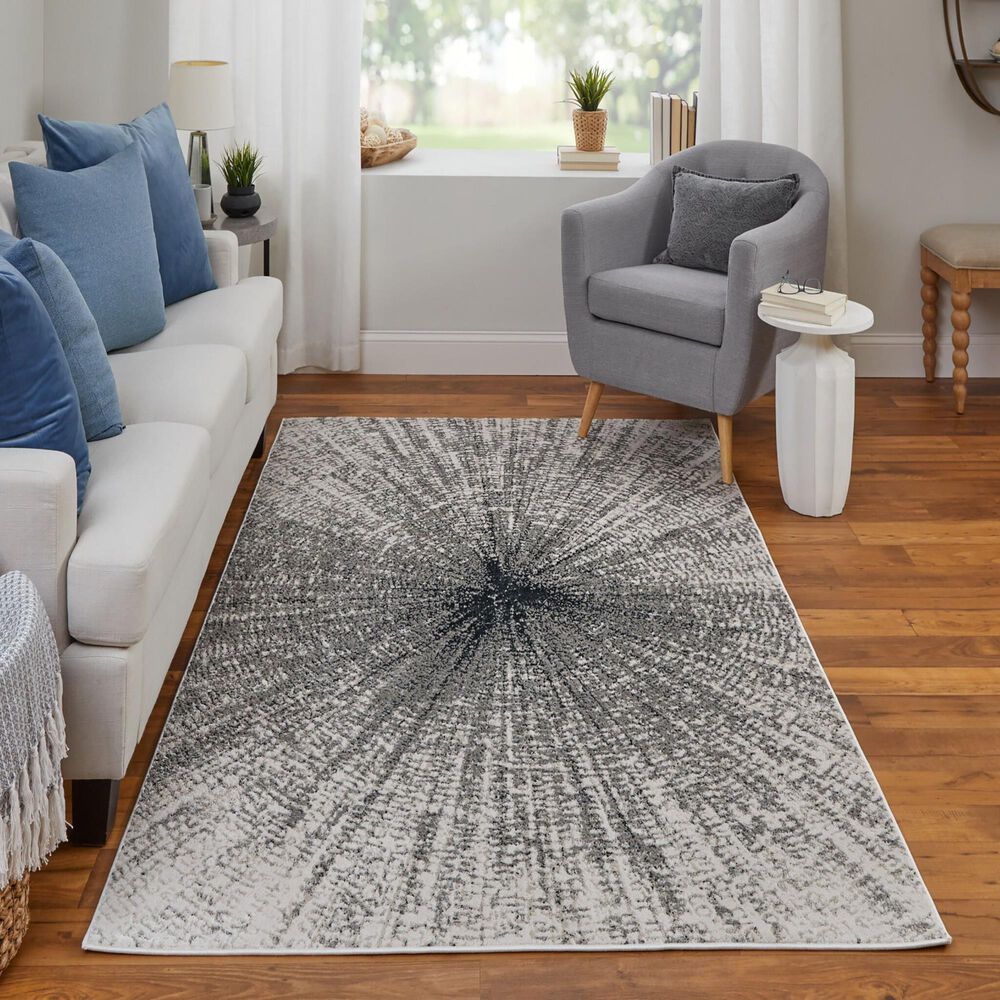 Feizy Micah 39LTF 13&#39; x 20&#39; Ivory and Silver Area Rug, , large