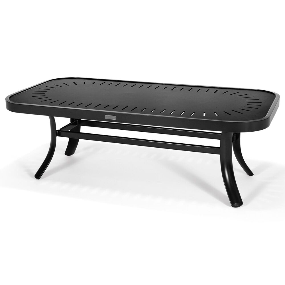 Winston Icon Patio Rectangular Coffee Table in Textured Pewter, , large