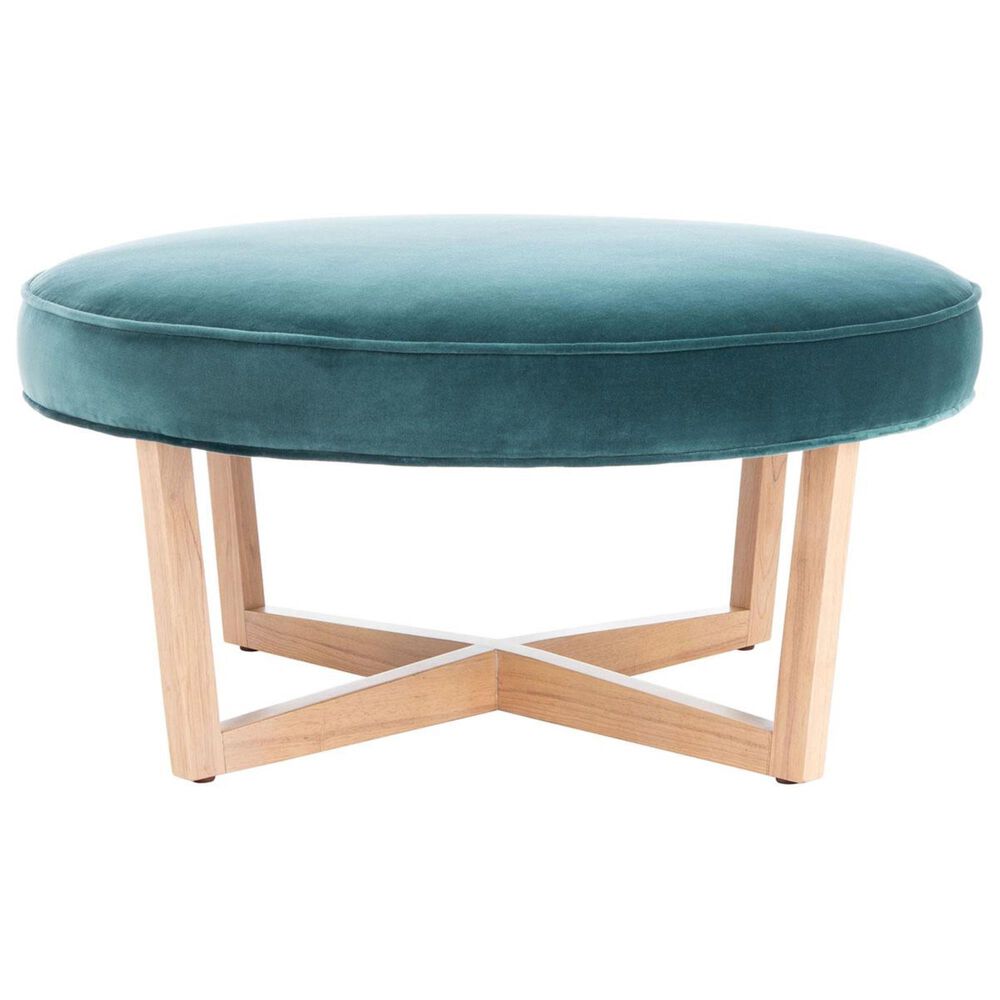 Safavieh Tabby Ottoman in Dark Teal, , large