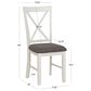 Linon Home Decor Jane Side Chair with Taupe Cushion in Vanilla White, , large