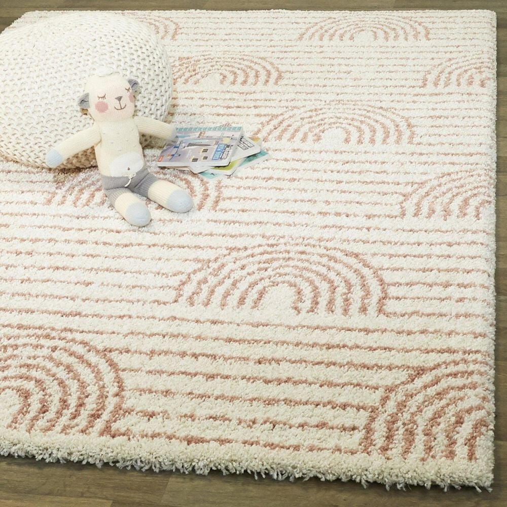 Balta Rugs Hailey 3&#39;11&quot; x 5&#39;7&quot; White and Pink Kids Area Rug, , large