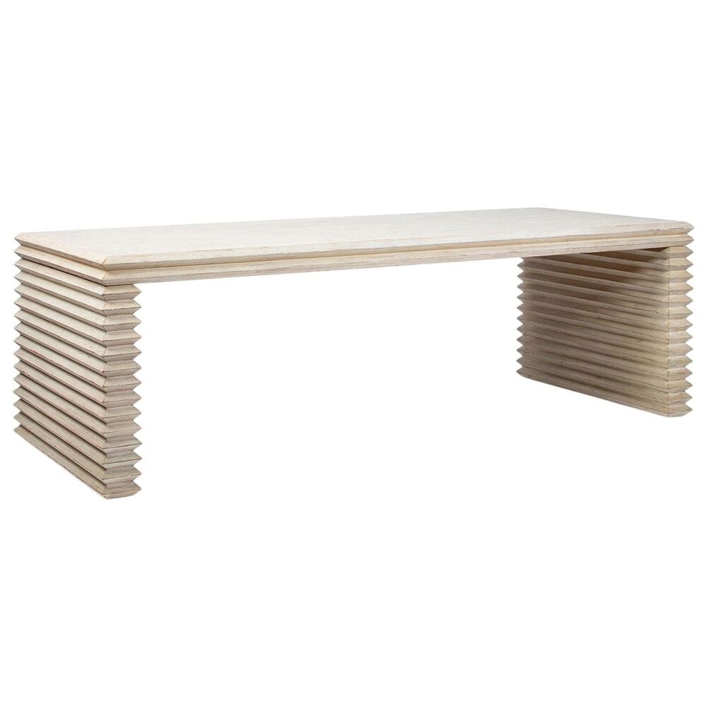Jennifer Taylor Home Veda Dining Table in Whitewashed Natural - Table Only, , large