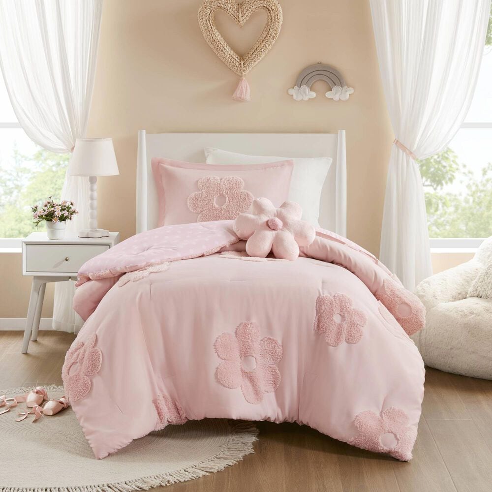 Hampton Park Gracie 3-Piece Twin Comforter Set in Pink, , large