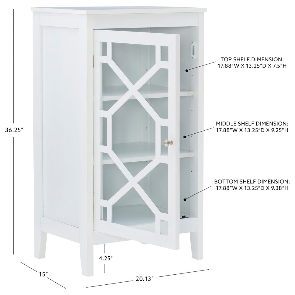 Linon Home Decor Fetti Small Cabinet in White, , large