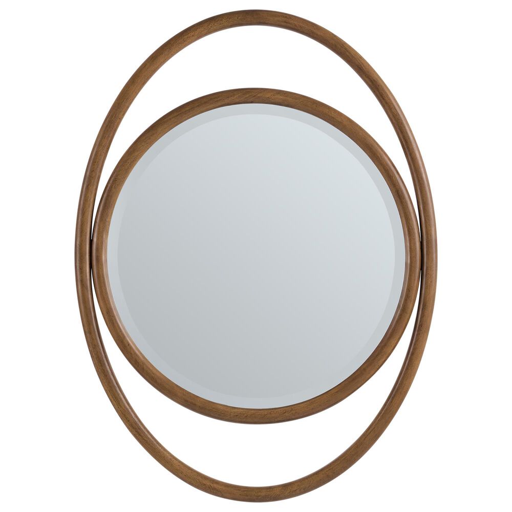 James Martin Vanities Esca 28" Oval Mirror in Mid-Century Walnut, , large