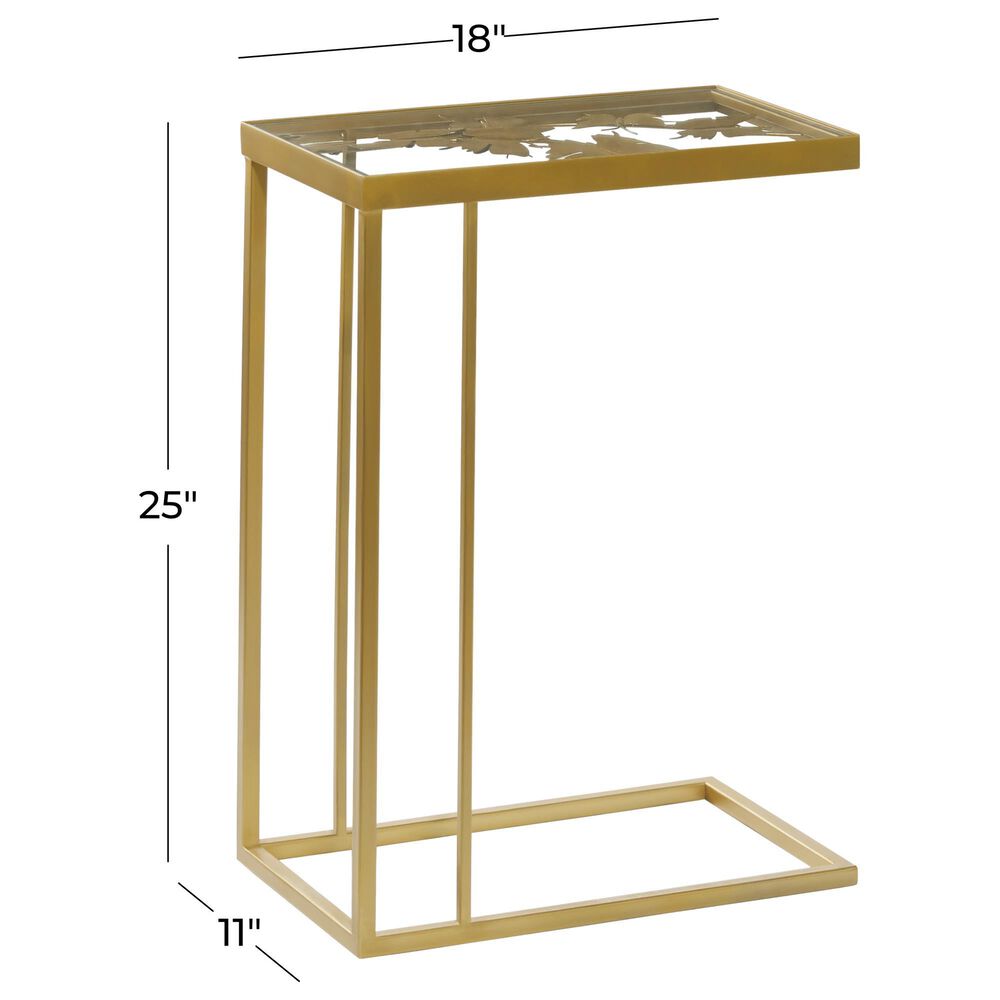 Uma Enterprises 25&quot; Contemporary Accent Table in Gold, , large