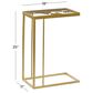 Uma Enterprises 25" Contemporary Accent Table in Gold, , large
