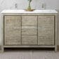 Lexora Home Lafarre 48" Double Bathroom Vanity in Rustic Acacia with 2 cm White Cultured Marble Top and Rectangular Sinks, , large