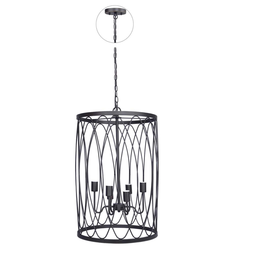 Grandview Gallery Iron Pendant in Rubbed Bronze, , large