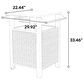 Hearth and Haven Single Door Outdoor Bar Cart with Stainless Steel Top in Brown and Black, , large