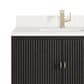 James Martin Vanities Myrrin 36" Vanity in Carbon Oak with Single Hole and 3 cm White Zeus Quartz Top & Backsplash, , large