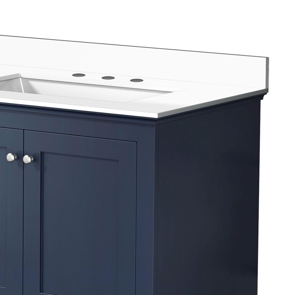 Lexora Home Dukes 80&quot; Double Bathroom Vanity in Dark grey with 2 cm White Quartz Top, Rectangular Sinks and 30&quot; Mirrors, , large