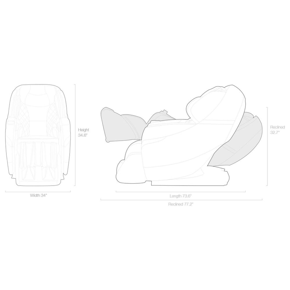 Cozzia Massage Chair in Espresso and Pearl White, , large