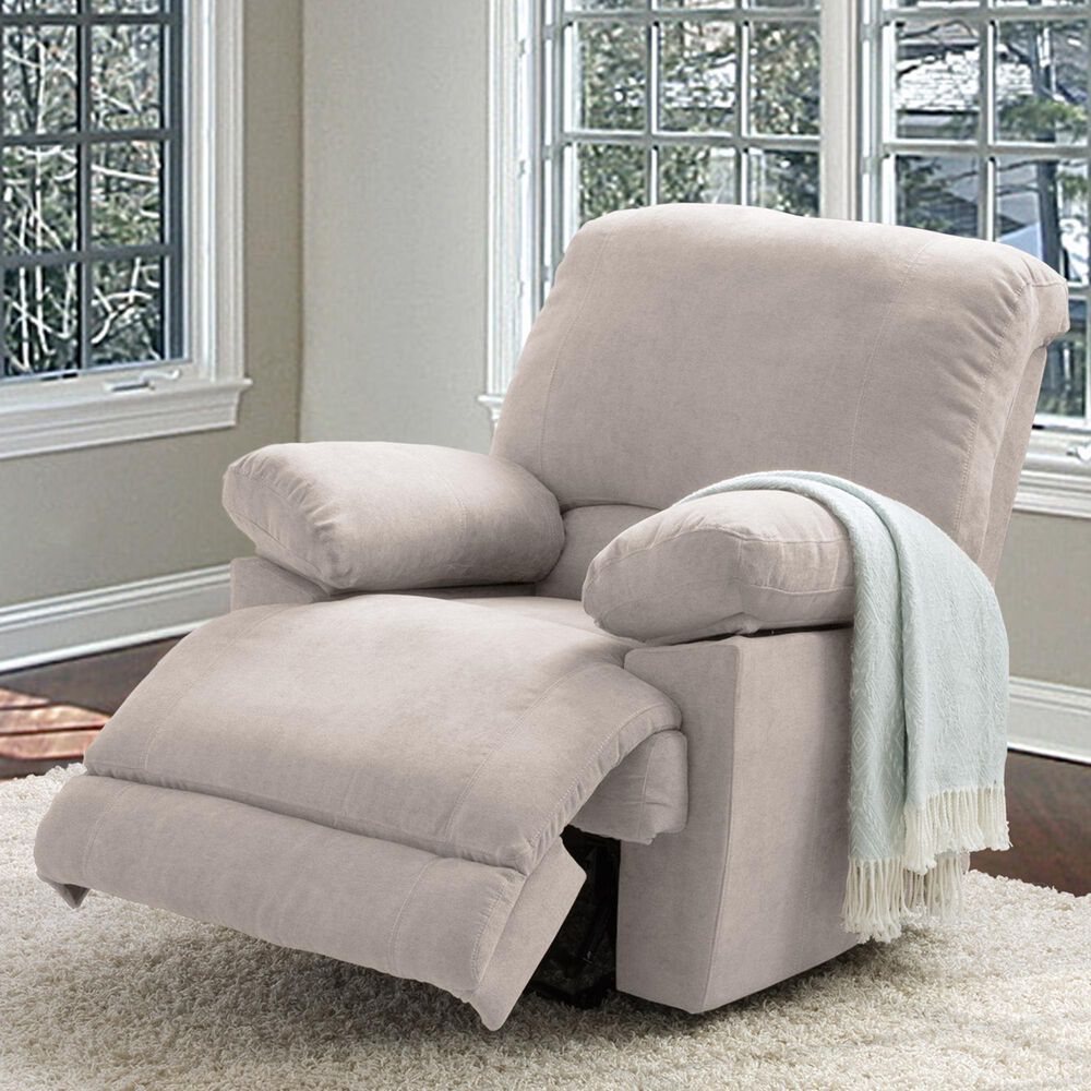 CorLiving Lea Recliner in Beige Fabric, , large