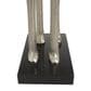 Maple and Jade 2-Piece Giraffe Decorative Sculpture Set in Satin Silver and Black, , large