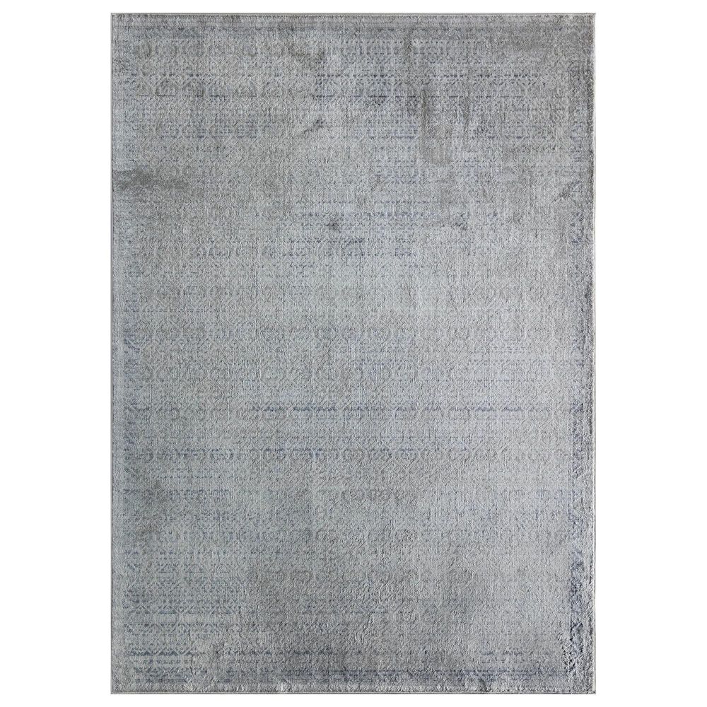 Rugs America Juliette Ice Mist 2"6" x 8" White and Gray Runner, , large