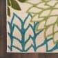 Nourison Aloha Floral 9" x 12" Green and Multicolor Indoor/Outdoor Area Rug, , large