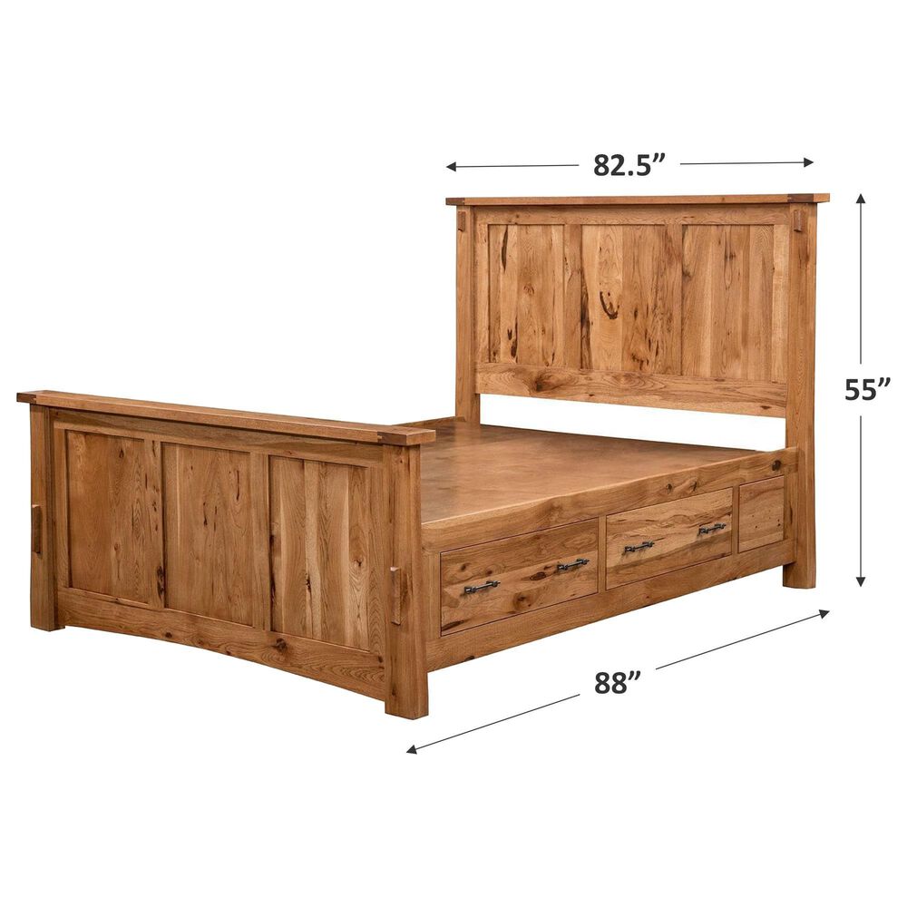 Briarwood Jack and Jill King Bed with Side Storage in Cappuccino, , large