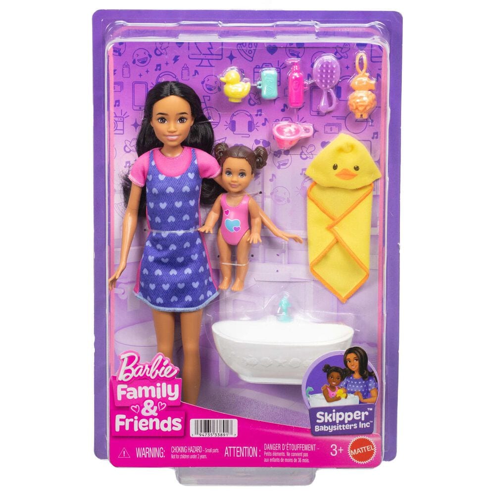Barbie Bath Friend Babysitter Playset, , large