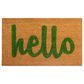 Callaway Hello 1"5" x 2"5" Natural and Green Door Mat, , large