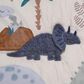 Lambs & Ivy Dino-Might 3-Piece Crib Bedding Set in White, Gray and Blue, , large