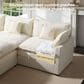 HOMLUX 107.87" Ultra-Comfort Chenille Sectional Sofa Set in White, , large