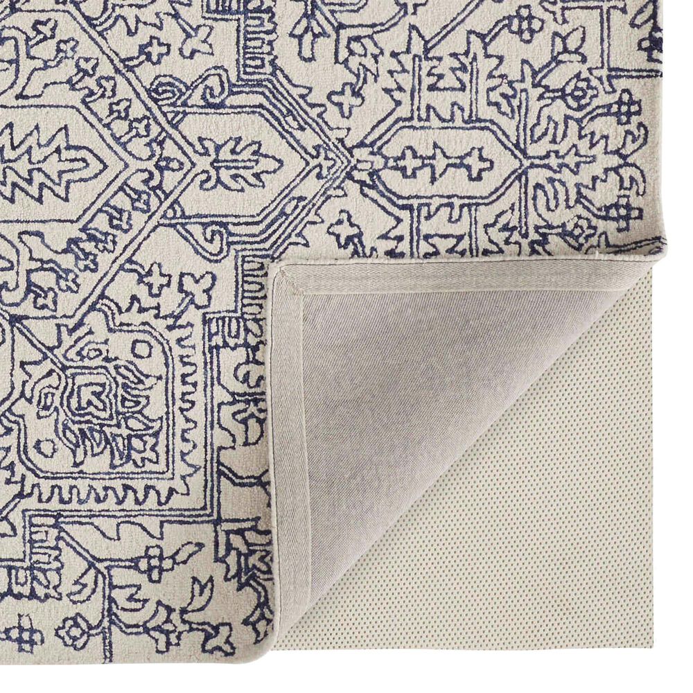 Feizy Belfort 8&#39; x 10&#39; Ivory and Navy Area Rug, , large