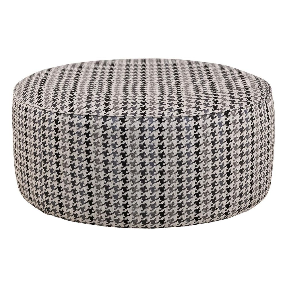Xenia Round Ottoman in Haberdashery Flannel, , large