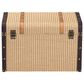 Baxton Studio Manton Storage Trunk with Hinged Top in Light, Dark Brown and Bronze, , large