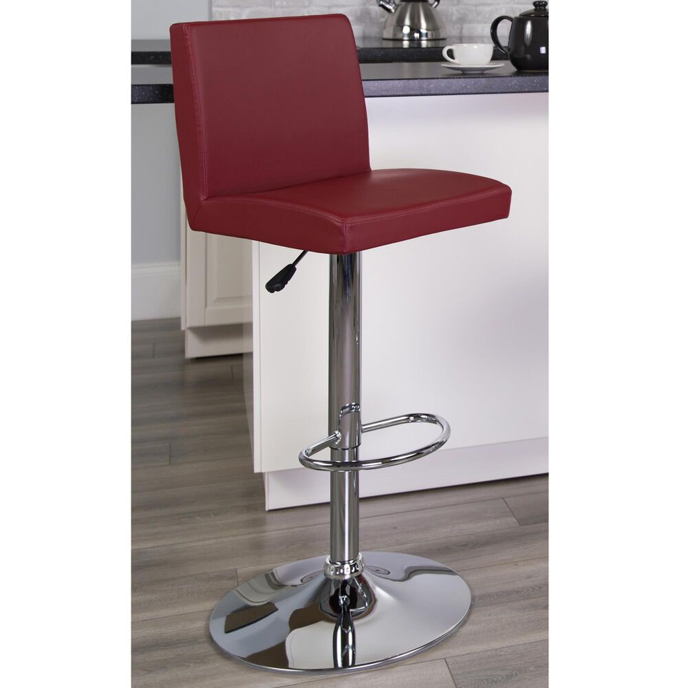 Flash Furniture Adjustable Barstool in Burgundy, , large