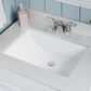 MS International 20" Rectangular Undermount Porcelain Bathroom Sink in White, , large