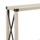 Walker Edison Metal X Entryway Table in White Oak, , large