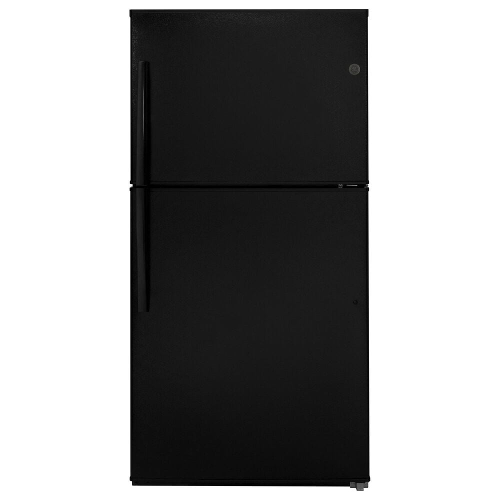 GE Appliances 21.1 Cu. Ft. Top Freezer Refrigerator in Black, , large