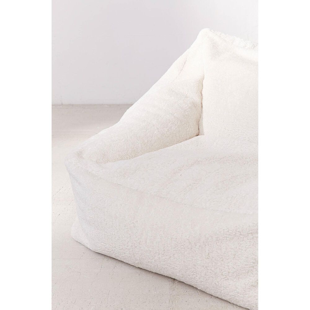 Overman International Corp Cooper Faux Sheepskin Lounge Chair in Natural, , large