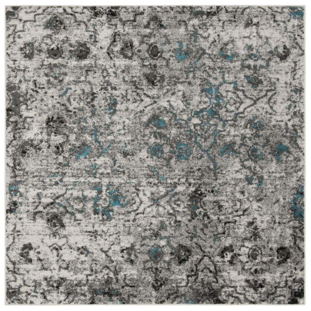 Safavieh Adirondack ADR135C 6" Square Grey and Black Area Rug, , large