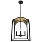 Hunter Dukestown 15" 4-Light Lantern Pendant in Natural Iron and Gold Leaf, , large