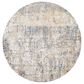 Surya Aisha 6"7" Round Light Blue, Medium Brown, Tan and Mustard Area Rug, , large